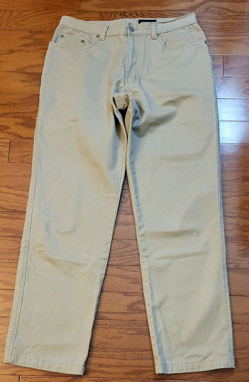 Eddie Bauer Men's Pants 35x33 Khaki Brown Tan Straight Leg Casual Jeans
